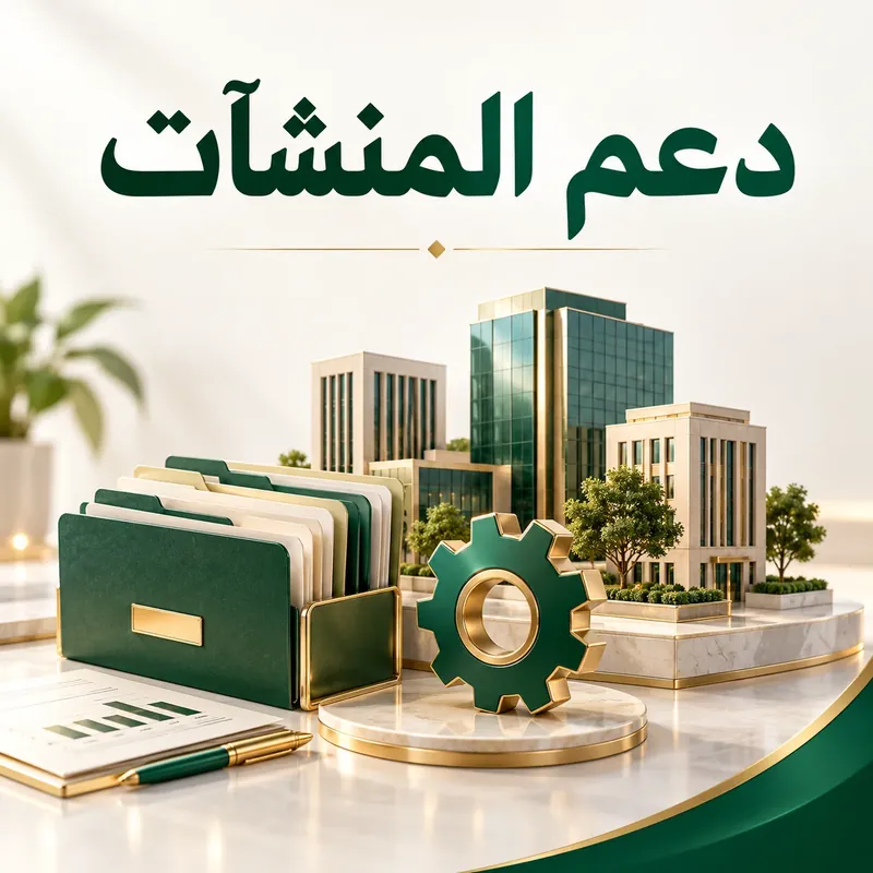 دعم المنشآت: مباني أعمال وملفات وترس