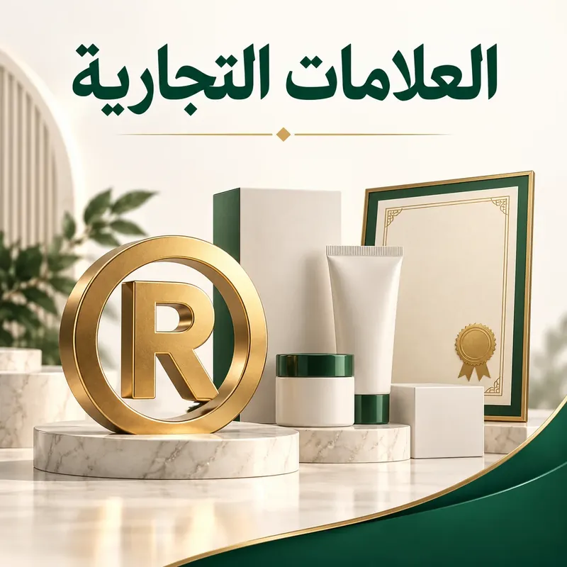 العلامات التجارية: رمز التسجيل وشهادة وعبوات منتجات
