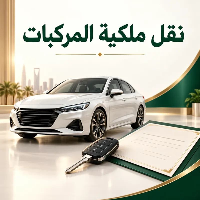 نقل ملكية المركبات: سيارة ومفتاح ووثيقة ملكية